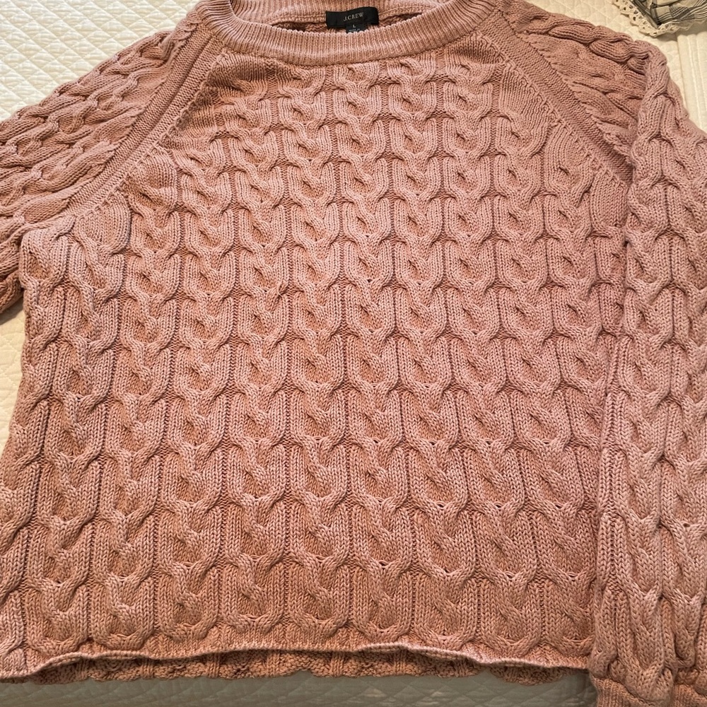 J Crew large crop sweater